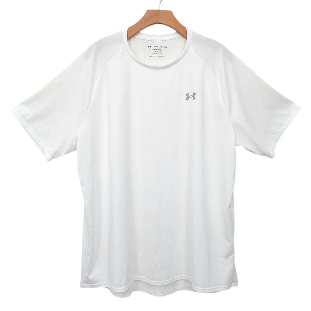 Under Armour The Tech Tee Mens 2XL White Short Sleeve Performance Training Gym